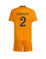 Real Madrid Daniel Carvajal #2 Venkovní dres pro děti 2024-25 Krátký Rukáv (+ trenýrky)